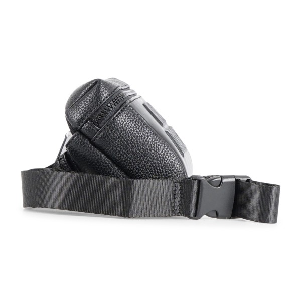 Armani Exchange - Marsupio nero in pelle con incisione logo sul fronte per uomo