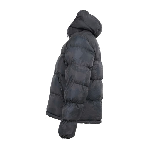 Propaganda - Giubbotto nero Logo Atom Gray con cappuccio per uomo | 25fwprou726 2