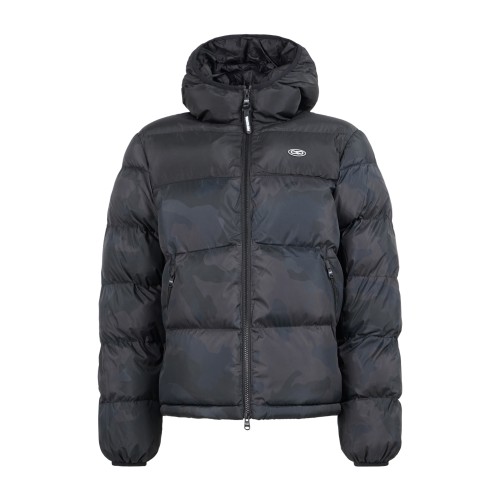 Propaganda - Giubbotto nero Logo Atom Gray con cappuccio per uomo | 25fwprou726