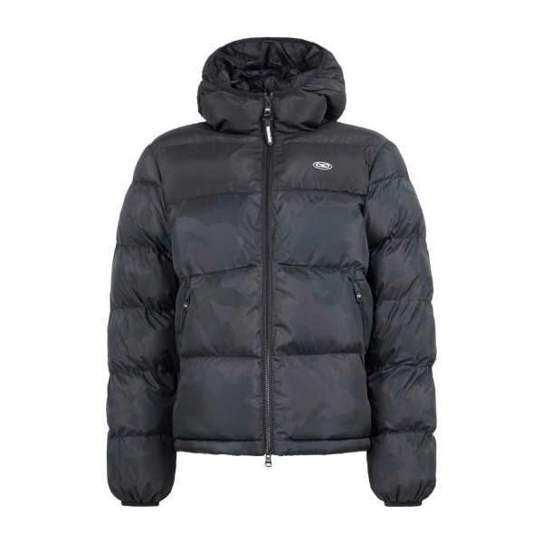 Propaganda - Giubbotto nero Logo Atom Gray con cappuccio per uomo | 25fwprou726