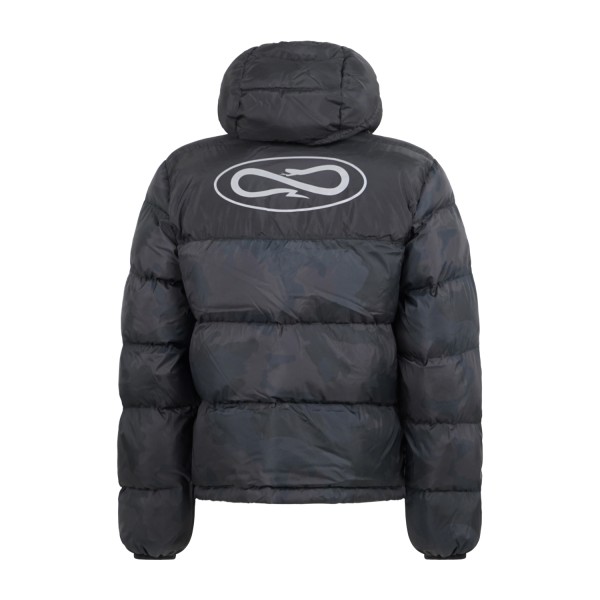 Propaganda - Giubbotto nero Logo Atom Gray con cappuccio per uomo | 25fwprou726