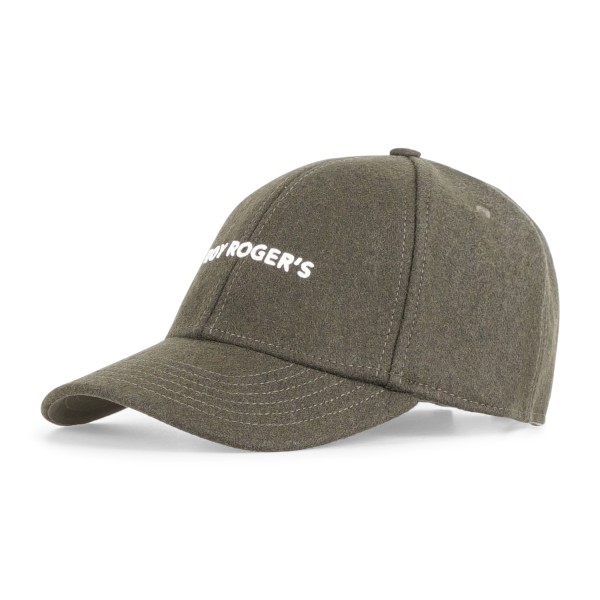 Roy Roger's - Cappello verde con visiera in lana con logo ricamato per uomo |