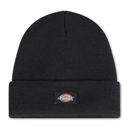 Dickies - Cappello nero a coste con patch logo sul fronte per uomo |