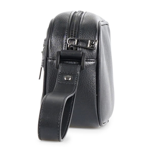 Armani Exchange - Beauty uomo nero in ecopelle conzip frontale logata per uomo