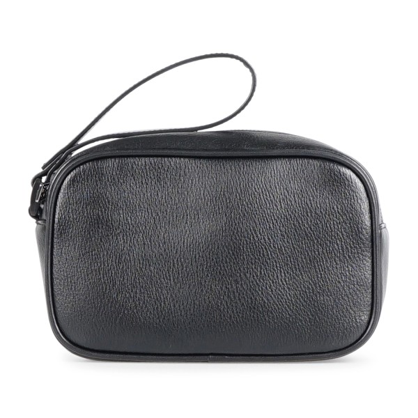 Armani Exchange - Beauty uomo nero in ecopelle conzip frontale logata per uomo