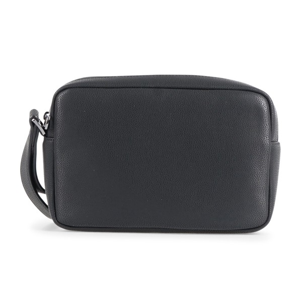 Armani Exchange - Beauty uomo nero in ecopelle con patta centrale per uomo |