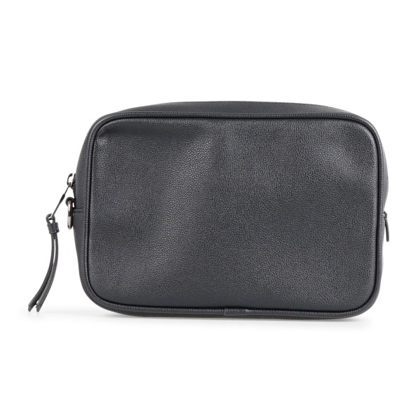 Armani Exchange - Beauty uomo nero in ecopelle con logo centrale per uomo |