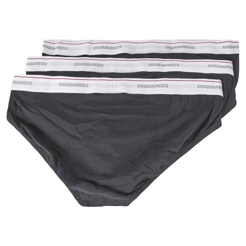 Dsquared2 - Set slip neri da 3 pezzi con elastico logato per uomo | dcx300060 2