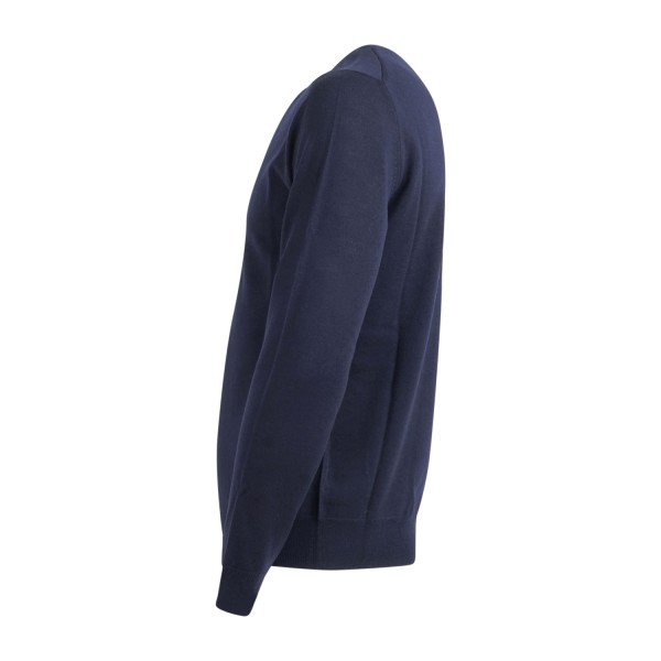 +39 Masq - Maglione girocollo blu lana merino extrafine per uomo | m5625-5000