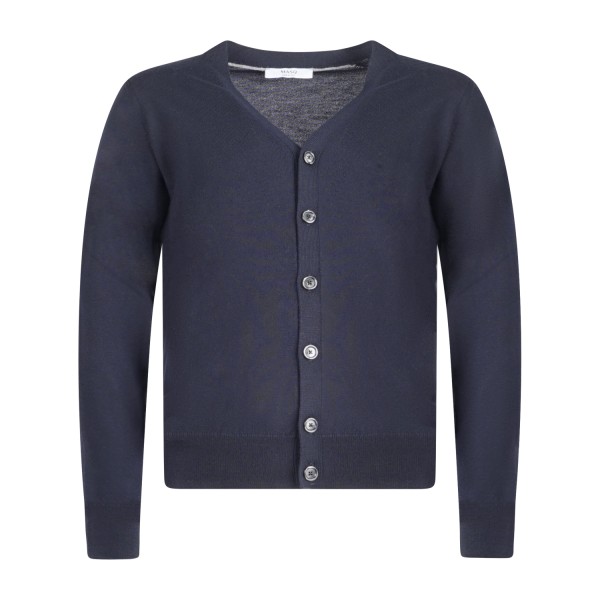 +39 Masq - Cardigan blu in lana merino extrafine per uomo | m5625-5010 650blu