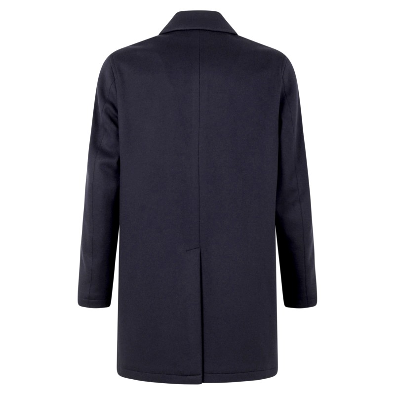 Sartoria Latorre - Cappotto blu monopetto in lana e cashmere per uomo | marco