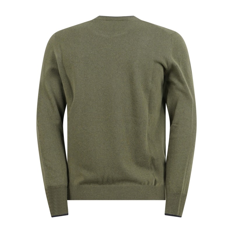 Harmont & Blaine - Maglione girocollo verde in lana e cashmere per uomo |