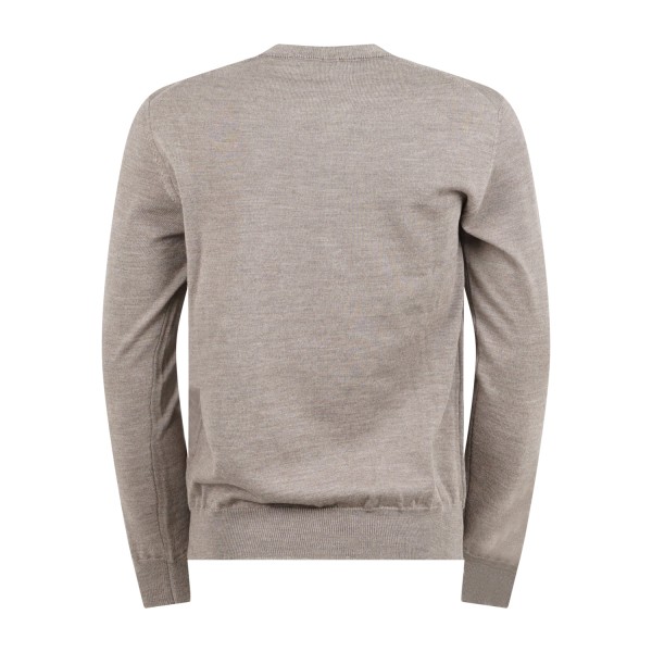 +39 Masq - Maglione girocollo beige lana merino extrafine per uomo | m5625-5000