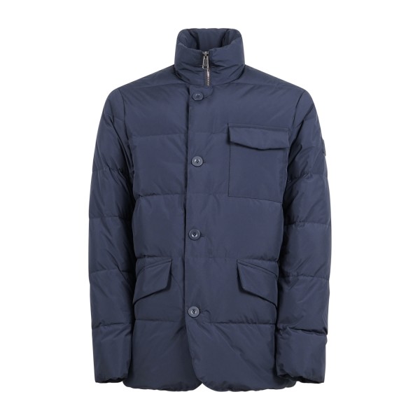 Harmont & Blaine - Giubbotto blu imbottito in vera piuma per uomo |