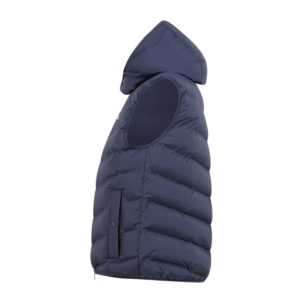 Harmont & Blaine - Gilet blu in nylon stretch con cappuccio per uomo |