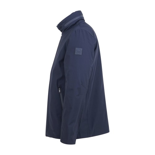 Harmont & Blaine - Field jacket blu in tessuto tecnico con pettorina in nylon 2