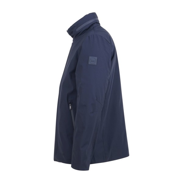 Harmont & Blaine - Field jacket blu in tessuto tecnico con pettorina in nylon