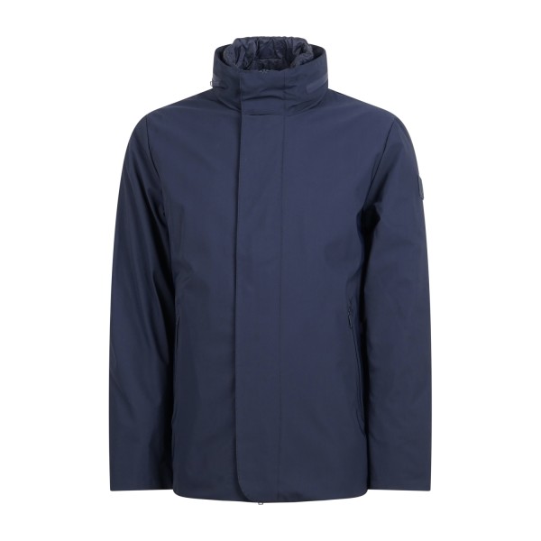 Harmont & Blaine - Field jacket blu in tessuto tecnico con pettorina in nylon