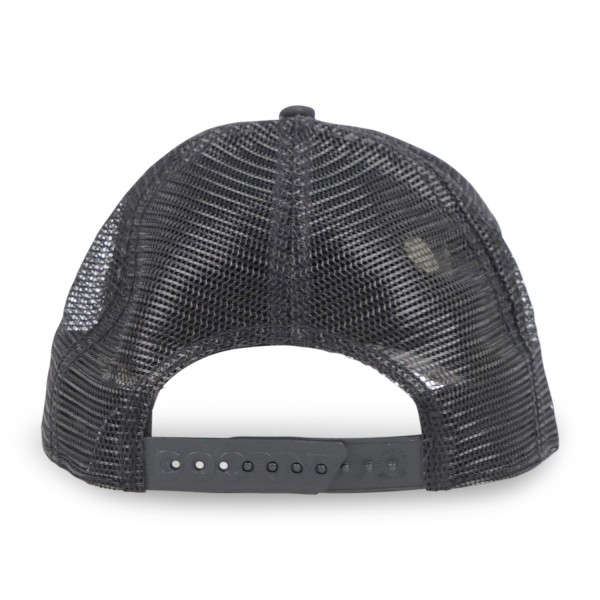 Goorin Bros. - Cappello nero con visiera e retro in retina con patch teschio