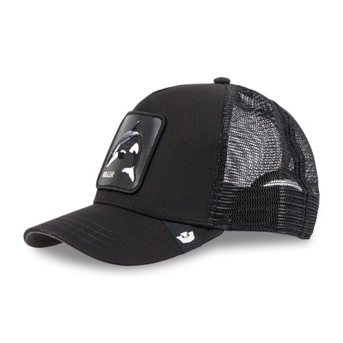Goorin Bros. - Cappello nero con visiera e retro in retina con patch orca per 2