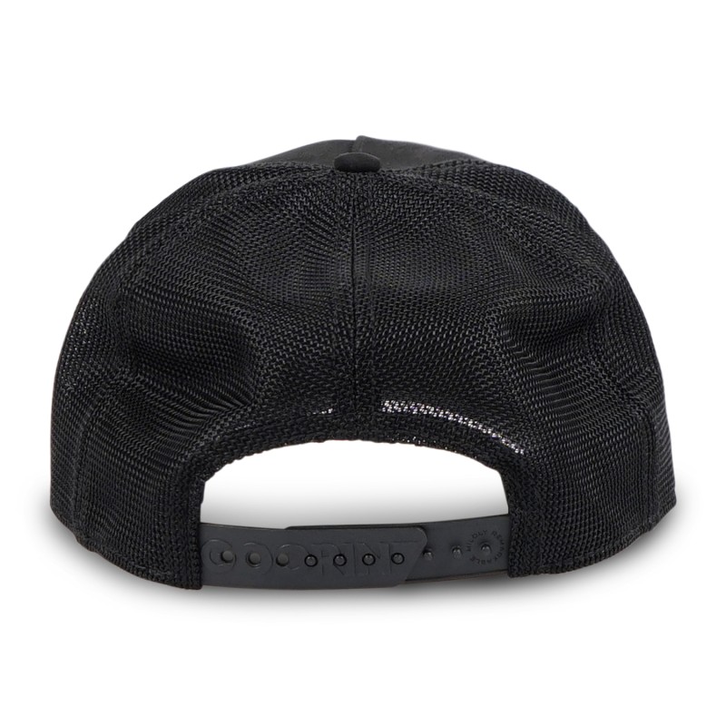 Goorin Bros. - Cappello nero con visiera e retro in retina con patch dorata