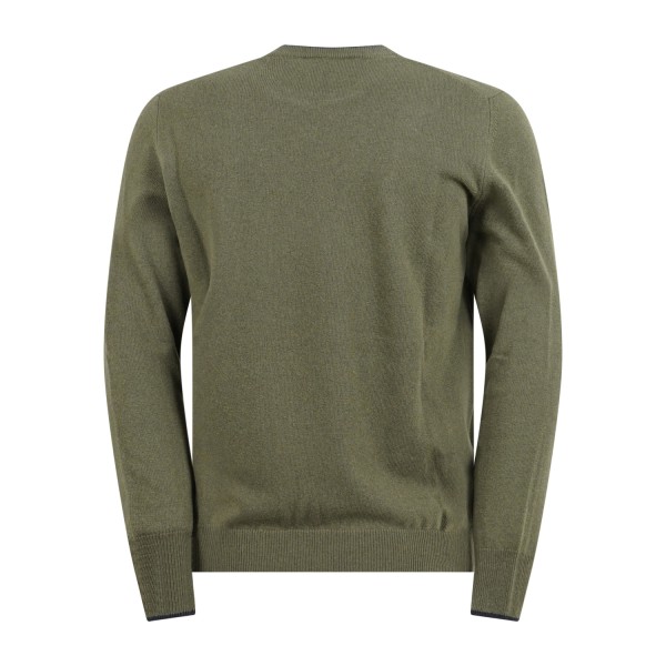 Harmont & Blaine - Maglione girocollo verde in lana e cashmere per uomo |