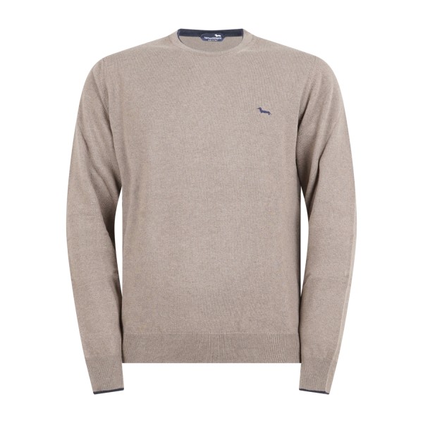 Harmont & Blaine - Maglione girocollo marrone in lana e cashmere per uomo |