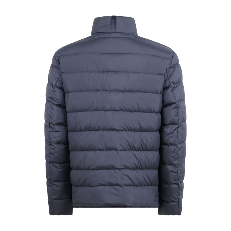 Harmont & Blaine - Giubbotto blu con effetto trapuntato ed imbottitura in piuma