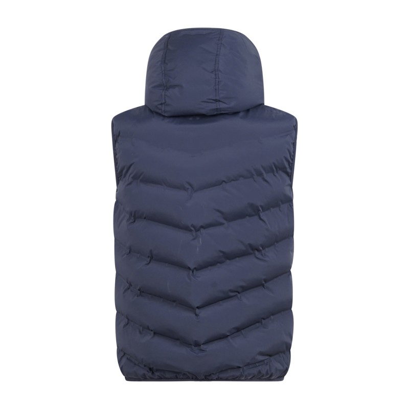 Harmont & Blaine - Gilet blu in nylon stretch con cappuccio per uomo |