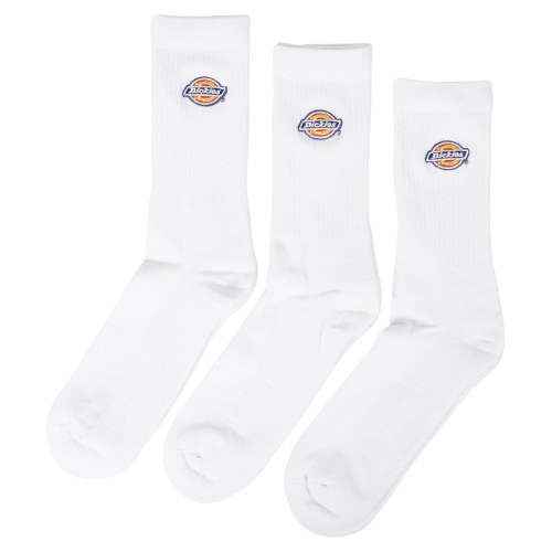 Dickies - Set di 3 paia di calze bianchi con logo ricamato per uomo |
