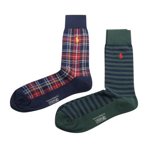 Polo Ralph Lauren - Set di 2 paia di calze multicolore per uomo | 449p04709002