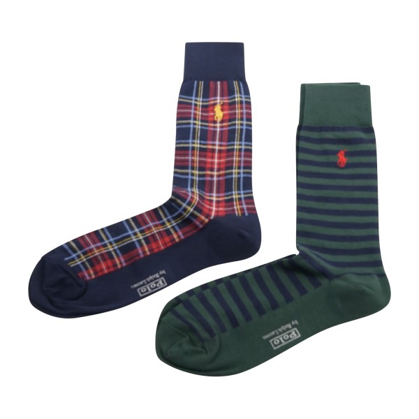 Polo Ralph Lauren - Set di 2 paia di calze multicolore per uomo | 449p04709002