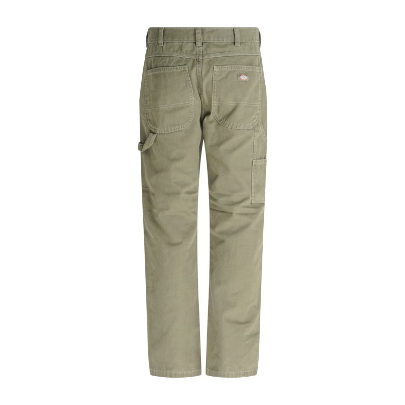 Dickies - Pantalone verde Carpenter in tela di Cotone per uomo | dk0a87pdmgr1