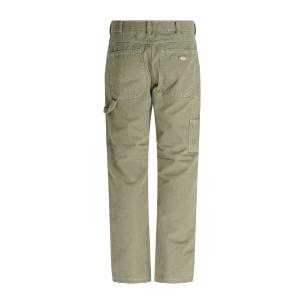 Dickies - Pantalone verde Carpenter in tela di Cotone per uomo | dk0a87pdmgr1