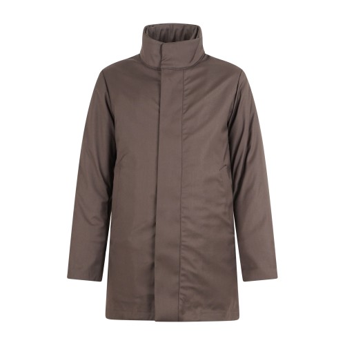 AT.P.CO - Impermeabile marrone Nino con pettorina estraibile e staccabile