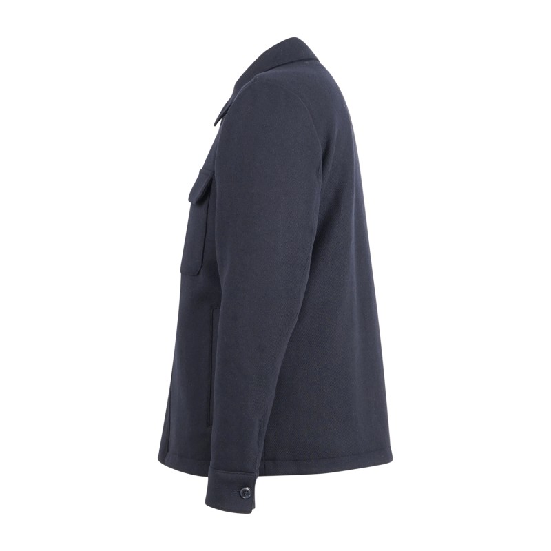 AT.P.CO - Giubbotto blu Ivan in lana spigata per uomo | 313ivanl097 799blu