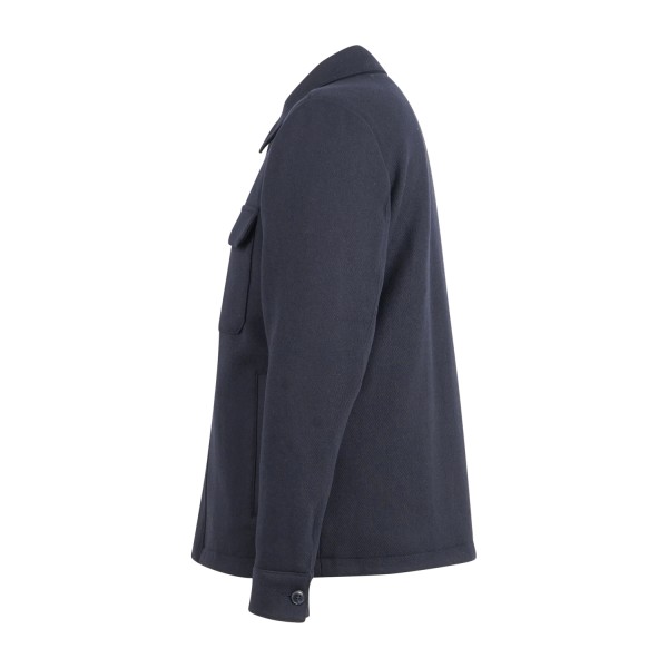 AT.P.CO - Giubbotto blu Ivan in lana spigata per uomo | 313ivanl097 799blu