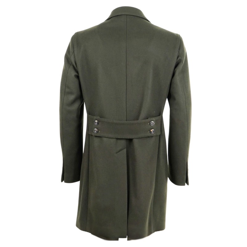L.B.M. 1911 - Cappotto verde doppiopetto in lana e cashmere per uomo | m7487