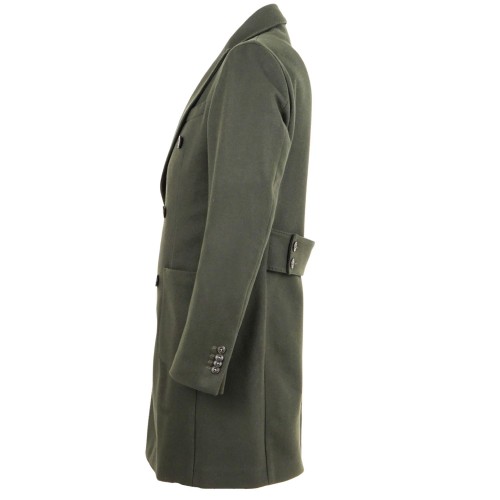 L.B.M. 1911 - Cappotto verde doppiopetto in lana e cashmere per uomo | m7487 2