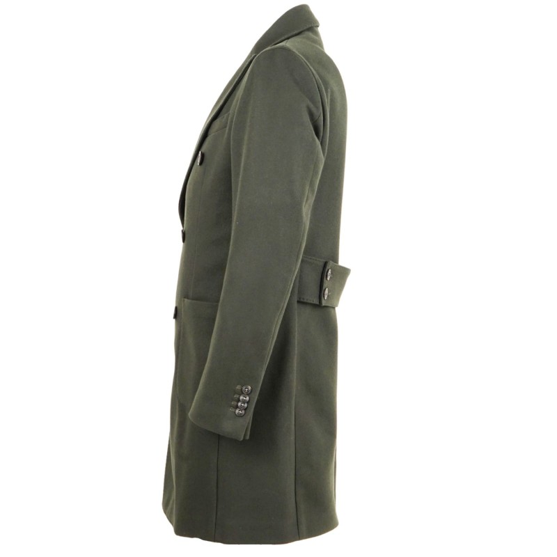L.B.M. 1911 - Cappotto verde doppiopetto in lana e cashmere per uomo | m7487