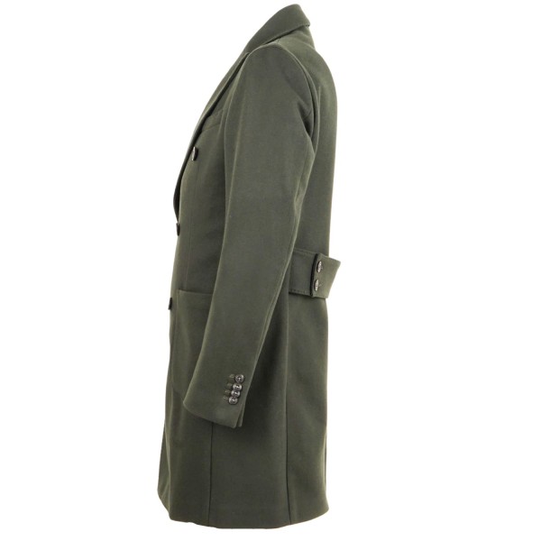 L.B.M. 1911 - Cappotto verde doppiopetto in lana e cashmere per uomo | m7487