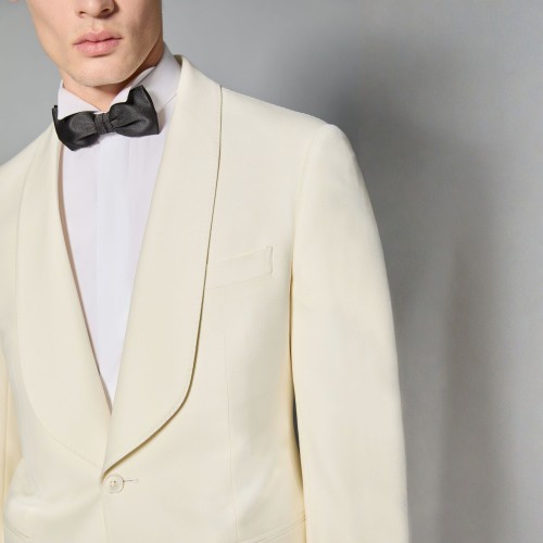 Luigi Bianchi Mantova Flirt - Abito Smoking monopetto bianco con rever 2