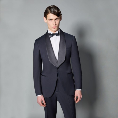 Luigi Bianchi Mantova Flirt - Abito Smoking monopetto nero con rever sciallato