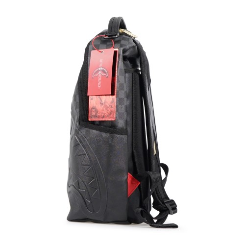 Sprayground - Zaino nero spritz fantasia all over tono su tono per uomo | 2