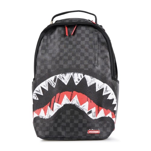 Sprayground - Zaino nero scribble shark con stampa logo per uomo | b7102nsz