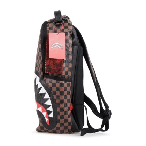 Sprayground - Zaino marrone check 2 emboss con stampa logo per uomo | b8232nsz 2