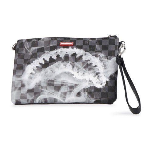 Sprayground - Pochette nera sip n' smoke crossover in ecopelle per uomo |