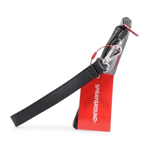 Sprayground - Pochette nera scrbble shark crossover in ecopelle per uomo | 2