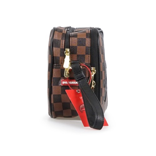 Sprayground - Borsa multicolore jetstream toiletry fantasia check per uomo | 2