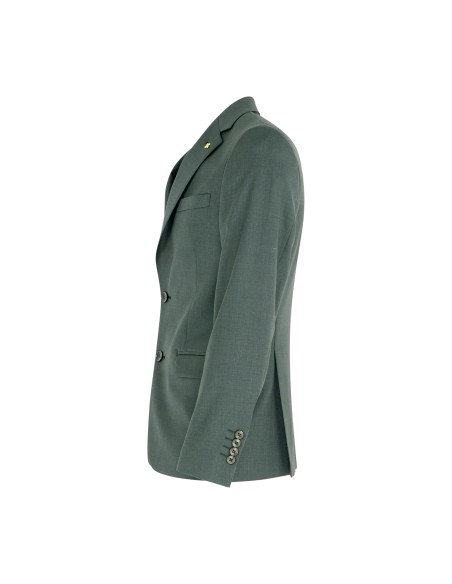 Alessandro Gilles - Abito verde monopetto Drop 4 in fresco lana per uomo | dp4c